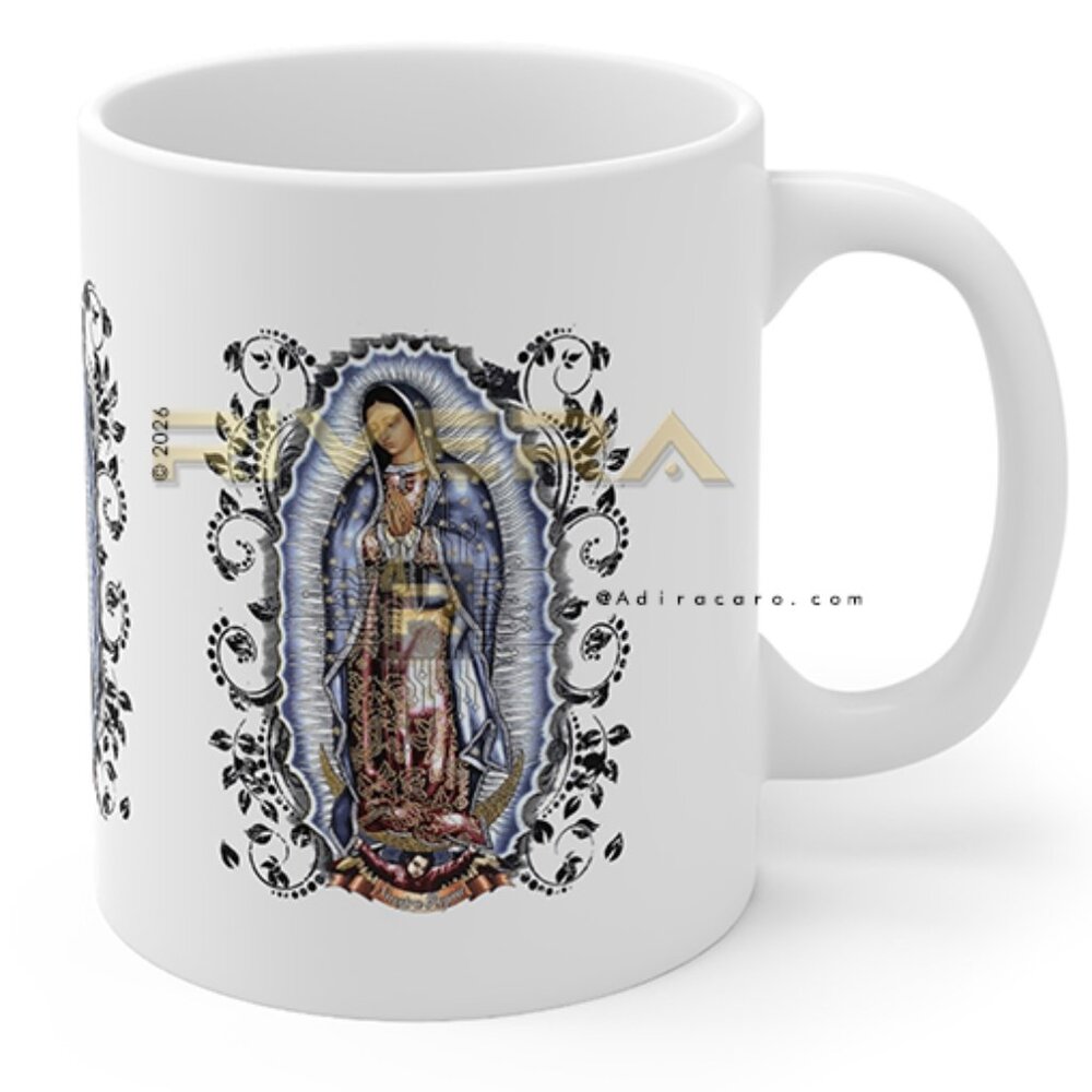 Our Lady Of Guadalupe Mug 11oz White, Virgen De Guadalupe Taza Virgin Mary Mug